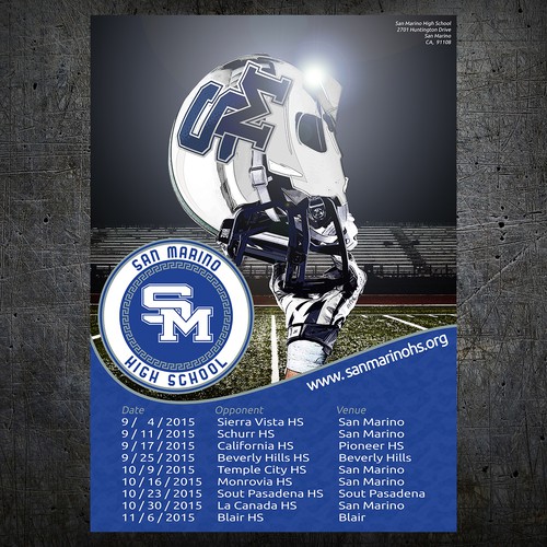create a cool and sleek high school football poster for the community