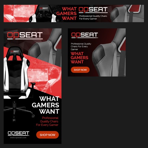 Create Banner Ad Set For Gamers For Opseat Banner Ad Contest 99designs