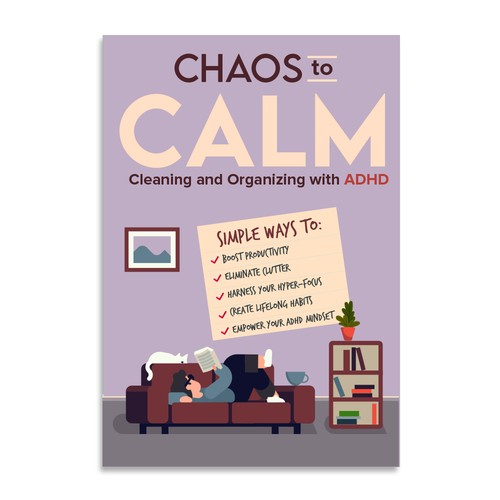 Simple and Empowering book cover for cleaning and organizing Diseño de qwerty4