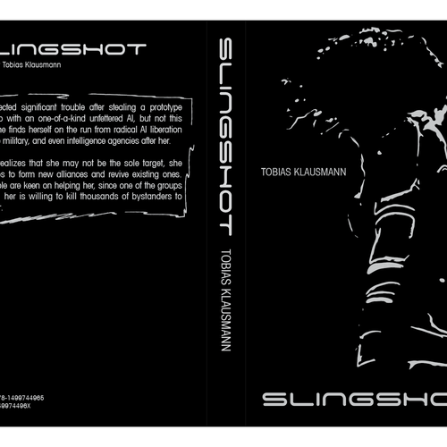 Book cover for SF novel "Slingshot" Réalisé par martinst