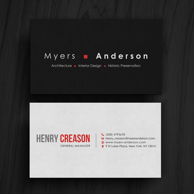 Professional Business Card Design For Architectural Firm