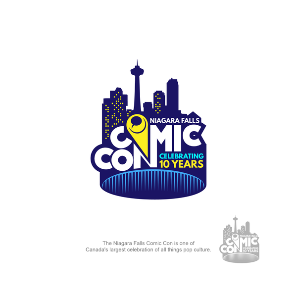 Design by R.Cesar titled "Niagara Falls Comic Con"