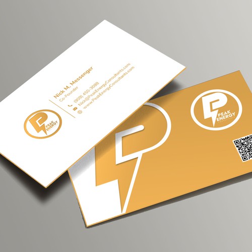 Modern Business Card Design for Electric Energy and Solar Company Design by Xclusive16