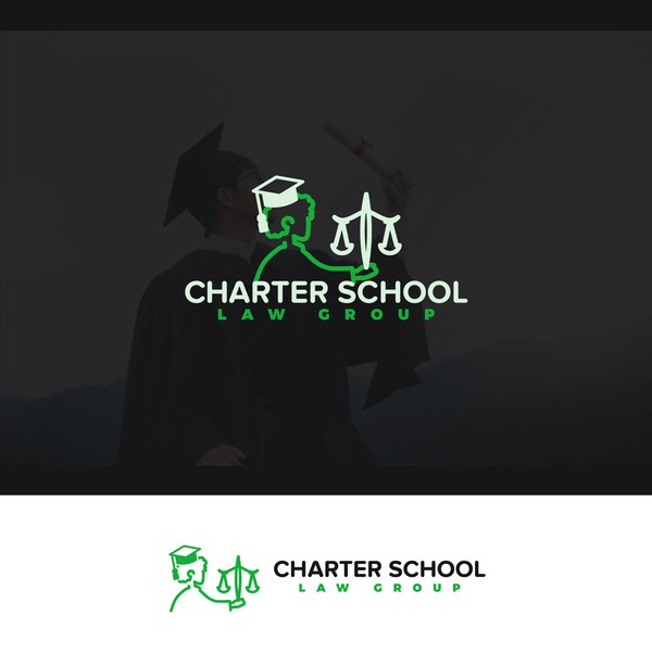 Law-school concept logo.