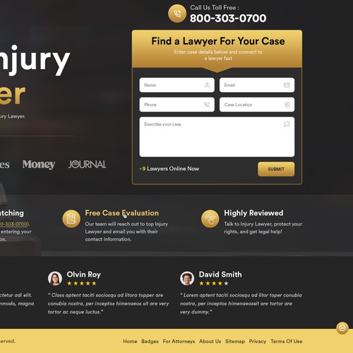 Design a Landing Page for Attorney.com Design by Pritesh P