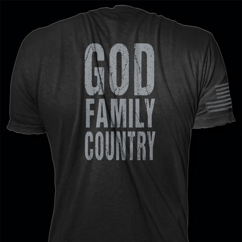 Develop a patriotic shirt that represents: The individual patriot, God, Family, Country Design by *DCLA*