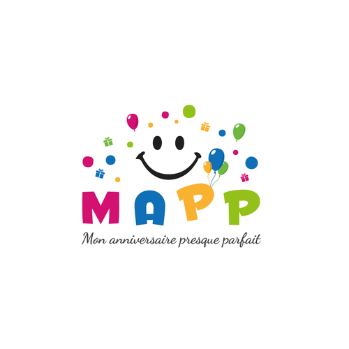 "Création logo domaine divertissement / anniverssaire" winning Logo design