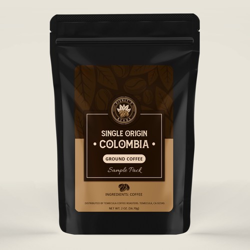 Disney's Beans First custom ground coffee product label Design by Radmilica