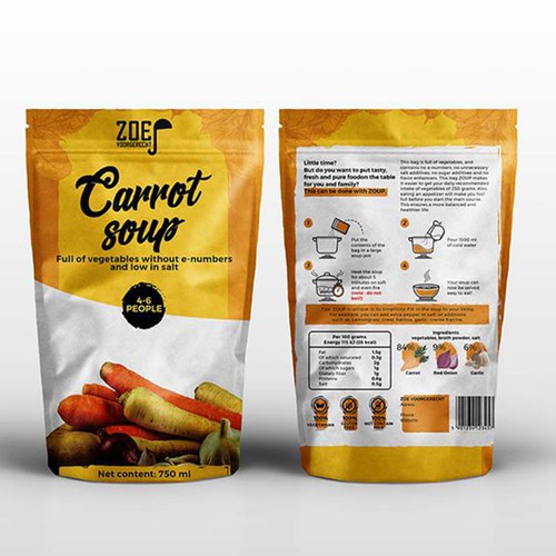 Modern / trendy soup packaging! Design by AXIS_M