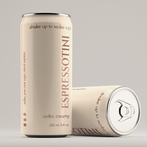 We need a Sexy, Luxuriously Designed Espresso Martini in a Can that appeals to women (and men). Design von Lady Goga