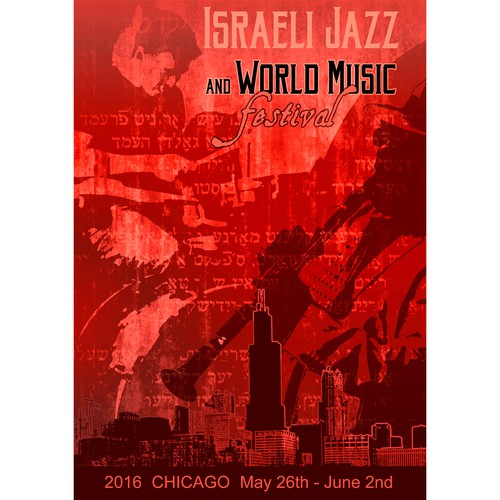 Israeli Jazz and World Music Festival Ontwerp door krlegend