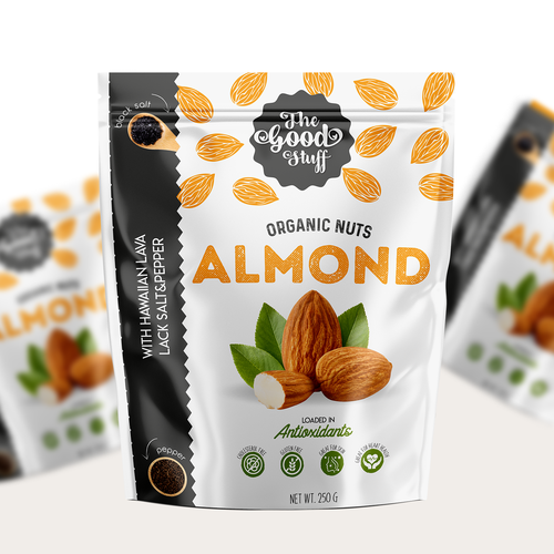 Design a standout packaging for a Nuts & Seeds Standee Pouch Design by kubrart