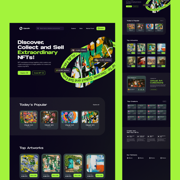 NFT Marketplace Website Design