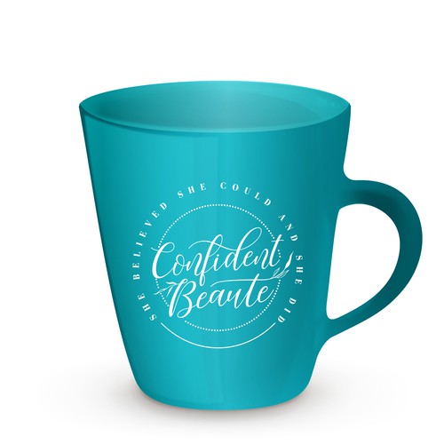 Unique Coffee Cup for Women Consciously Living Well Design by redsonya