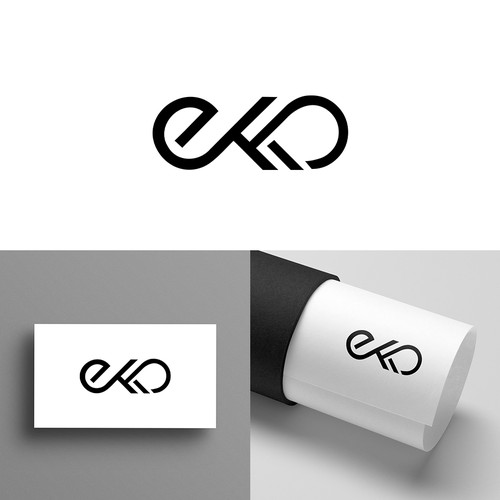 SIMPLE LOGO - ekko Letters then dm after Design by CreativePulse_