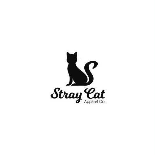 Logo for Stray Cat Apparel Co. - Clothing brand that donates 100% to saving cats! Design by Mirza Yaumil