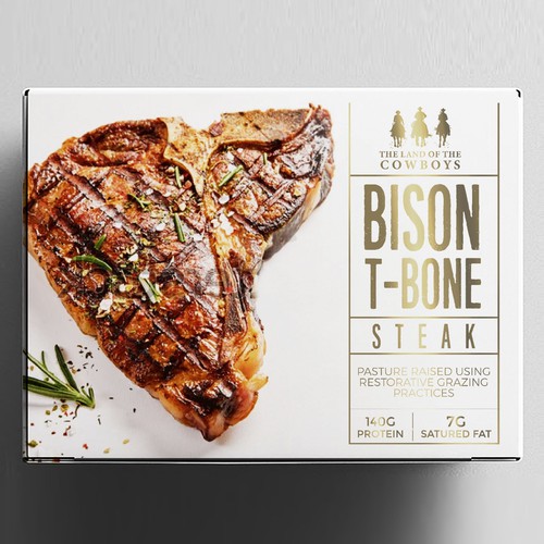 BISON T-BONE STEAK - FROM THE LAND OF THE COWBOYS Design by neoflexdesign