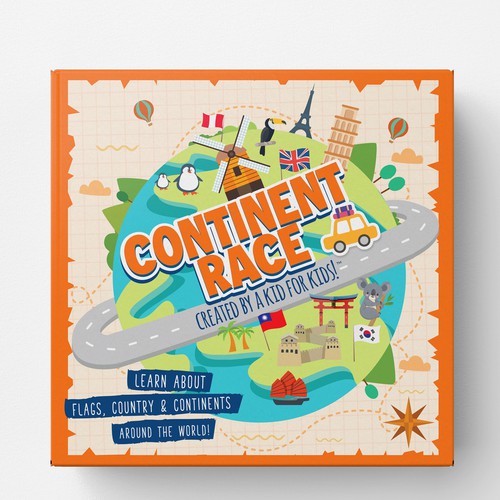 Continent Race - Kids Game -  Learn about the World! Design por Holiday26