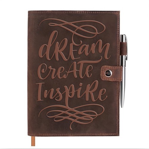 We need an embossed design created for the front cover of our new leather journal Design by Kistipero