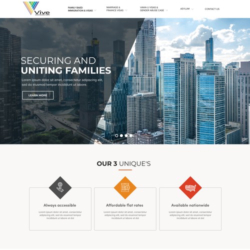 Immigration Work Permit Site Focused Redesign Design by pb⚡️