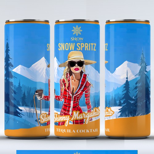 Design Snow Tequila Cocktail CANS di Windmill Designer™