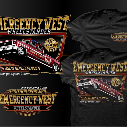 New t-shirt design wanted for Emergency West Wheelstander Design por novanandz