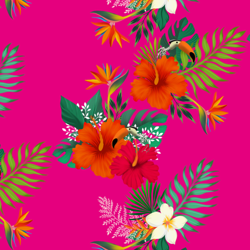 Tropical Fabric Print - Textile Designers & Illustrators Los Angeles fashion brand needs your designs Design by ash00 Designs