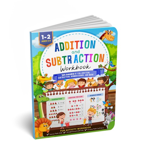 Fun design for kids math workbook Diseño de saffran.designs