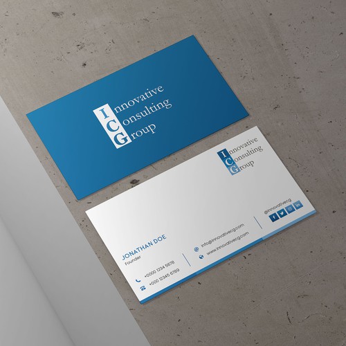 ICG Business Cards Design by Saman Osama