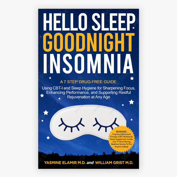 Design by Ky.W. titled "Hello Sleep, Goodnight Insomnia Book Cover"