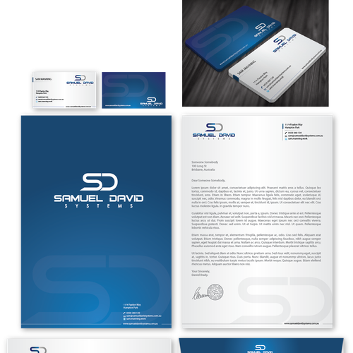 New stationery wanted for Samuel David Systems デザイン by FishingArtz