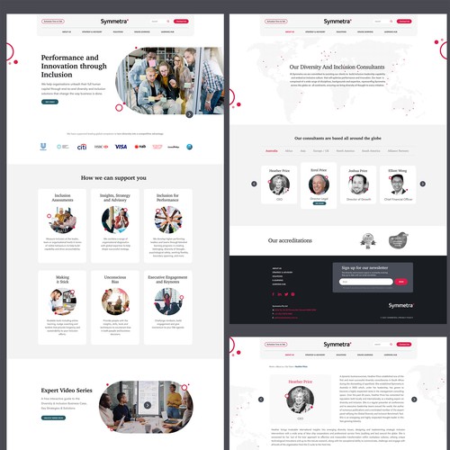 Website design for a global diversity and inclusion company Design by Javier Milla