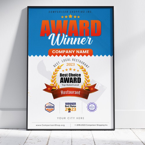 Design Poster For Award Winning Local Businesses por Monki D Loy