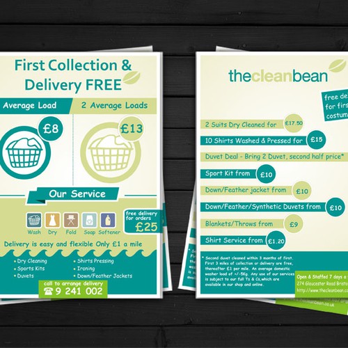 Flyer Design For Our New Laundry Delivery Service To Promote Our