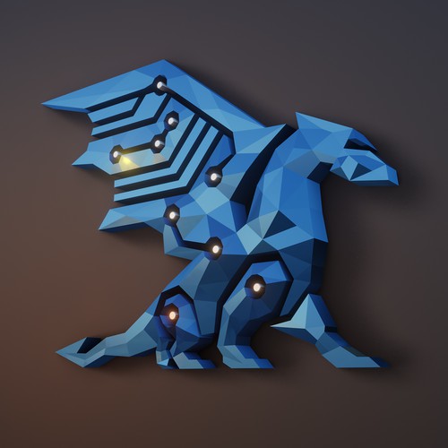 3D Dragon Rendering Design réalisé par clayStick