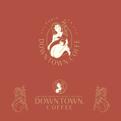 Vintage, Retro Iconic design with an artistic flare for Downtown Paris, TX Coffee House Ontwerp door lindt88