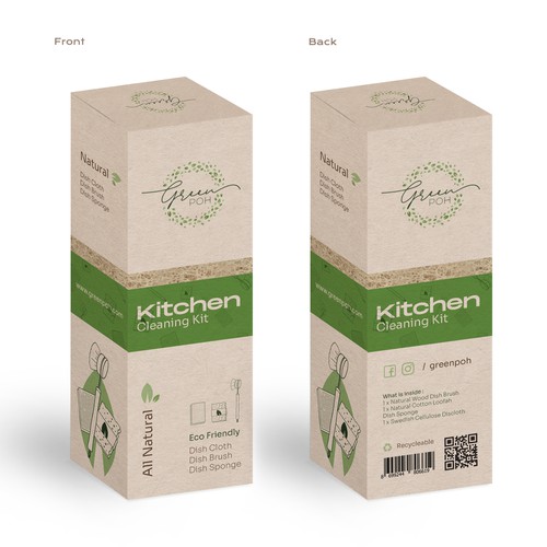 Package designer needed for a minimal, modern, fun, package for natural cleaning supplies Design by alptekincanatar