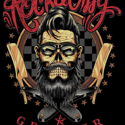 * T-Shirt Rockabilly Grease Rock`n Roll Gothic DEsign Style Greaser *1084 