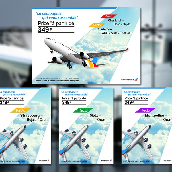 Design by Ryan Chu titled "AD for airline company"