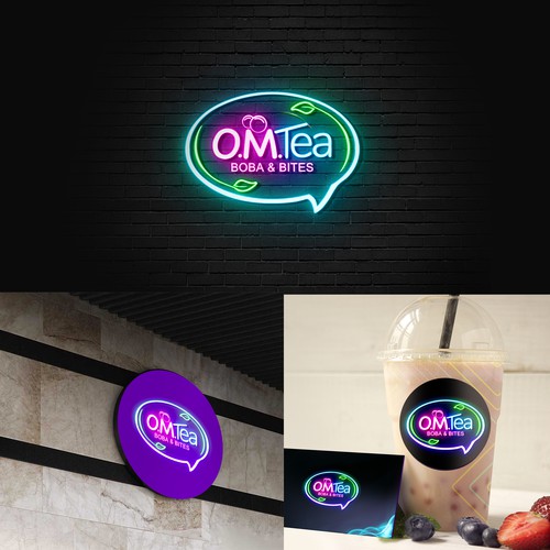 Design eye catching logo for bubble tea shop. Design by Maria Angelica Gomez