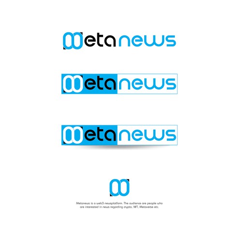 Design a logo for a web3 News platform called MetaNews Design by tieffe