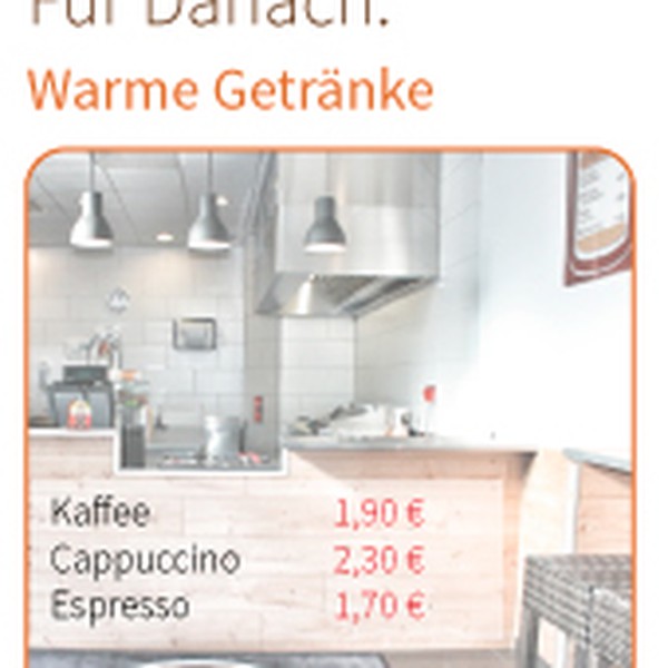 3 Angebotstafeln für ein Burger-Restaurant