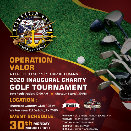 FLYER - Veteran's Charity Golf Tournament Design by Bulls EYE