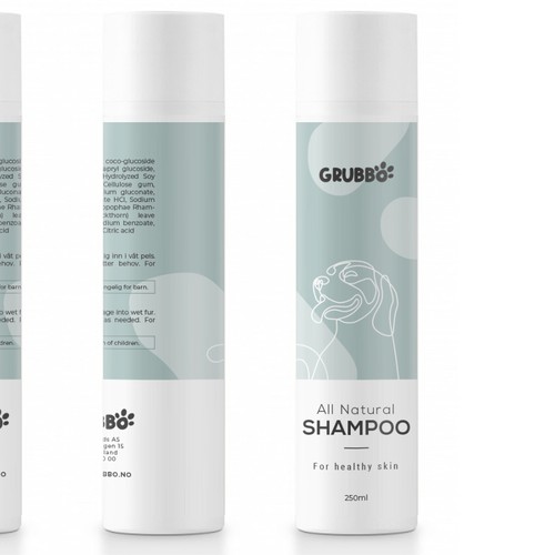 Design label for dog shampoo Design réalisé par intanamir