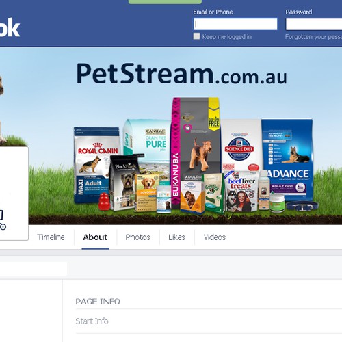 EASY facebook cover photo for an ONLINE PET STORE. Design by Yonsee