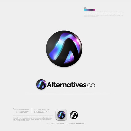 A logo that stands out for a software alternative providing company Diseño de Falenar®