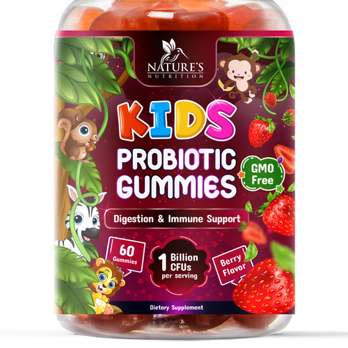 Designs | Cute Kids Probiotic Gummies Design needed for Nature's ...