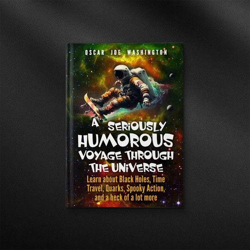 Design an exciting cover, front and back, for a book about the Universe. Design by danc