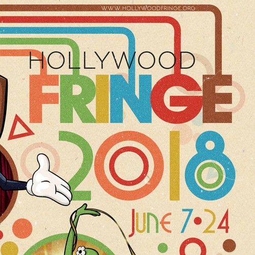 Guide Cover for the 2018 Hollywood Fringe Festival Design by pkhart