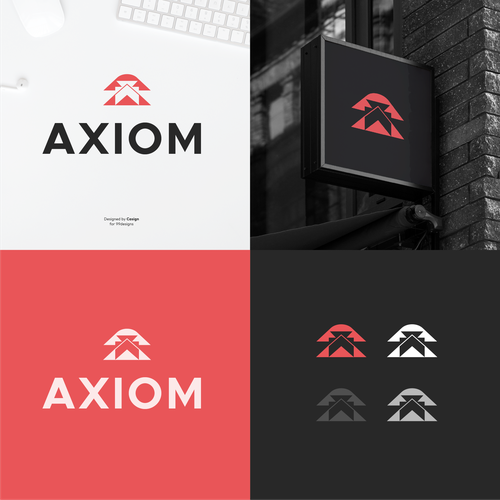 axiom digital logo design Design by casign